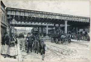 Nádraží Salford, New Bailey Street od Henry Edward Tidmarsh