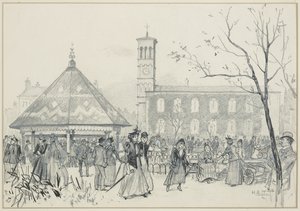Sobotní odpoledne v Ardwick Green od Henry Edward Tidmarsh