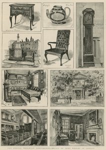 Výroční konference Wesleyan - relikvie Johna Wesleyho v Londýně (rytina) od Henry Edward Tidmarsh