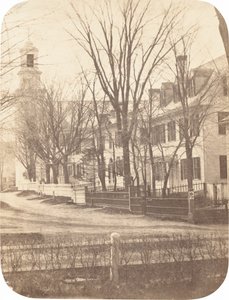 Dartmouth College Church, Dům profesora Clementa Longa, President Nathan..., c. 1858. od Henry F Herbert