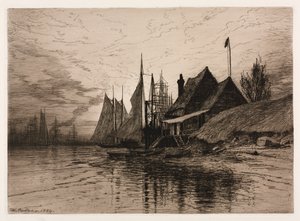 Večer, New York Harbor, 1884. od Henry Farrer
