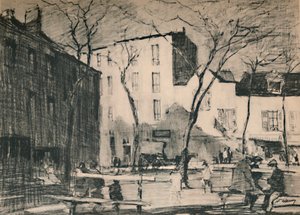 La Place Du Tertre Nedotčená náves., c1927, 1927