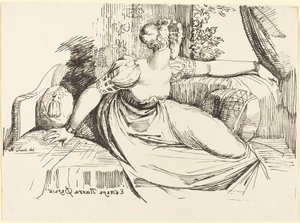 Žena sedící u okna od Johann Heinrich Füssli