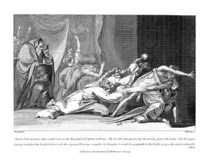 Pokus o vymítání zlých duchů posedlých pacienta v nemocnici San Spirito, Řím, 1792 od Johann Heinrich Füssli