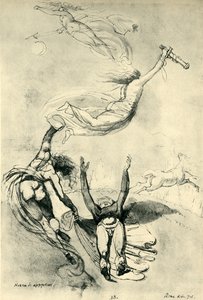 Mrtvý hrdina s bohyněmi, 1778, 1943. od Johann Heinrich Füssli