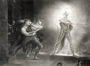 Hamlet, dějství I, scéna IV, William Shakespeare (1564-1616) vyrytý Robert Thew (1758-1802) od Johann Heinrich Füssli