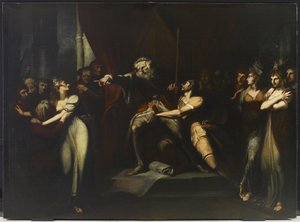 Lear vyhání Cordelii, kolem 1784-90 od Johann Heinrich Füssli