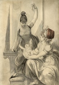 Matka a její rodina na venkově, 1806-1807 od Johann Heinrich Füssli