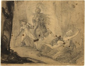 Theodore potkává v lese přízrak svého předka Guida Cavalcantiho, pronásleduje s mastify svou bývalou pohrdavou paní od Johann Heinrich Füssli
