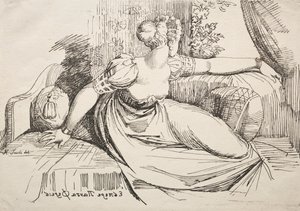 Žena na pohovce od Johann Heinrich Füssli