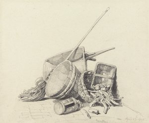 Zátiší s kolečkem a košíky, 27. dubna 1840