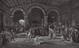 Scéna z Krále Leara (litografie) od Henry Hawes Craven Green