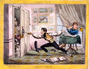 Praxe, 1827 (ručně kolorovaný lept)