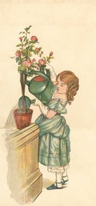 The Princess Gardening (barevné lito) od Henry Hetherington Emmerson