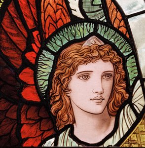 Grasmere, St Oswald, James Powell & Sons, Henry Holiday, Ministering Angels, detail, 1893 od Henry Holiday
