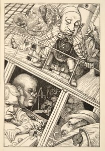 Úplně zapomněl své jméno“ z The Hunting of the Snark, Agony in Eight Fits, od Lewise Carrolla, hospoda. 1876 od Henry Holiday