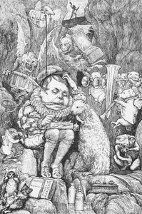 Ilustrace k „Lovu hada“ od Lewise Carrolla (1832-98) Londýn, 1876