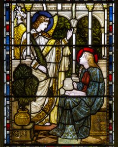 Kirkstall, St Stephen, Heaton Butler & Bayne, Henry Holiday, The Annunciation, c.1870 od Henry Holiday