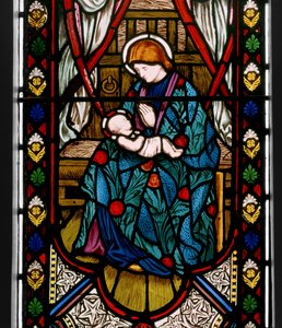 Madonna a dítě, 1863 (vitráže) od Henry Holiday