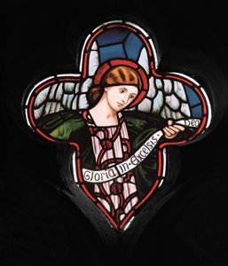 Čtyřlístek Angel, 1863 (vitráže) od Henry Holiday