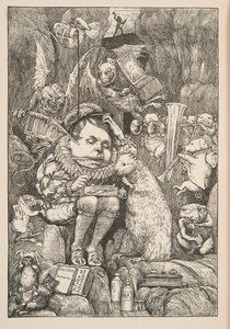 Bobr přinesl papír, portfolio a pera, hospoda. 1876. od Henry Holiday