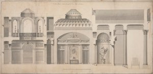 Carlton House, Pall Mall, Londýn: Sekce Portico, Hall a Tribune od Henry Holland