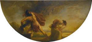 Otevření Pandořiny vázy, 1834 (olej na mahagonovém panelu)