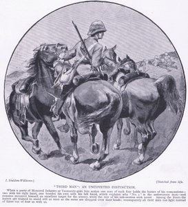 Třetí muž nepokrytý rozdíl, z After Pretoria: The Guerilla War vydané Harmsworth Brothers Limited, 1901 od Henry Inglis Jodrel Sheldon Williams