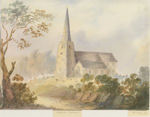 Lichfield - Kostel sv. Michaela: akvarel