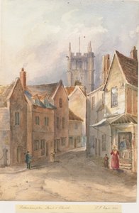 Wolverhampton - Kostel svatého Petra: akvarel, 1844