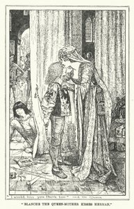 „Blanche královna-matka políbí Hermana“ (litho) od Henry Justice Ford
