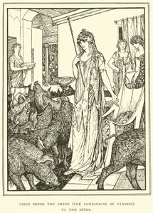 Circe posílá Swine (společníci Ulysses) ke Styesovým od Henry Justice Ford