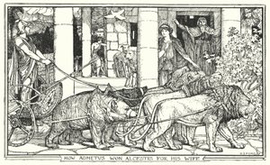 Jak Admetus získal Alcestis pro svou ženu (litho) od Henry Justice Ford