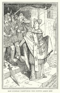 Jak Dunstan vyděsil ozbrojené muže krále Edwyho (litho) od Henry Justice Ford