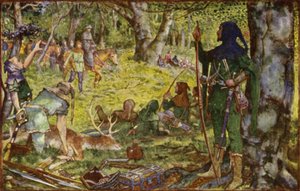 Jak král v přestrojení za opata navštívil Robina pod stromem Greenwood od Henry Justice Ford