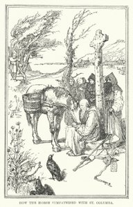 Jak kůň sympatizoval se svatým Columbou (litho) od Henry Justice Ford