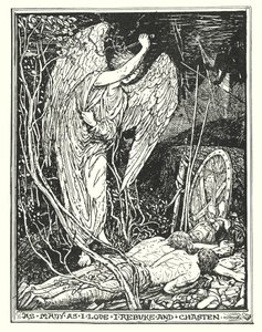 Ilustrace k Pokroku poutníka od Johna Bunyana (litografie) od Henry Justice Ford