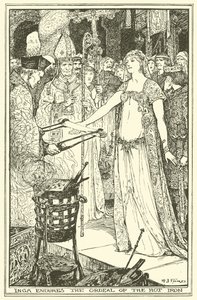 Inga vydrží utrpení horkého železa (rytina) od Henry Justice Ford