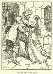 Jeanne a král (rytina) od Henry Justice Ford