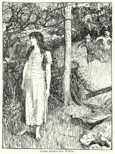 Johanka slyší hlas (litografie) od Henry Justice Ford