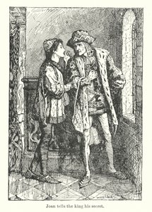 Johanka prozradí králi jeho tajemství (litografie) od Henry Justice Ford
