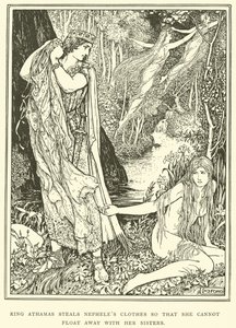 Král Athamas krade oblečení Nepheles, aby nemohla odplout se svými sestrami od Henry Justice Ford