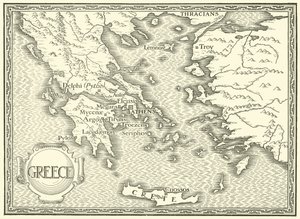 Mapa Řecka od Henry Justice Ford