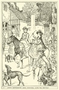 Marie Antoinetta jde na lov s dauphinem od Henry Justice Ford