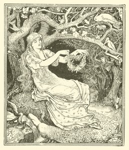 Princ Narcissus a princezna Potentilla (rytina) od Henry Justice Ford