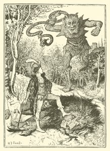 Princ Vivien a princezna Placida (rytina) od Henry Justice Ford