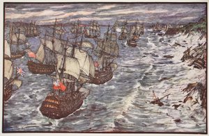 Quiberon Bay, 1759, ilustrace z 