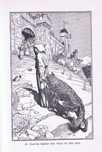 Svatý František přivádí vlka do města, 1912 od Henry Justice Ford
