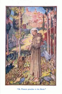 Svatý František káže ptákům, 1912 od Henry Justice Ford