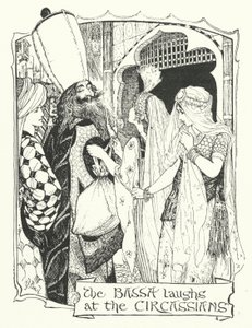 Bassa se směje Čerkesům (rytina) od Henry Justice Ford